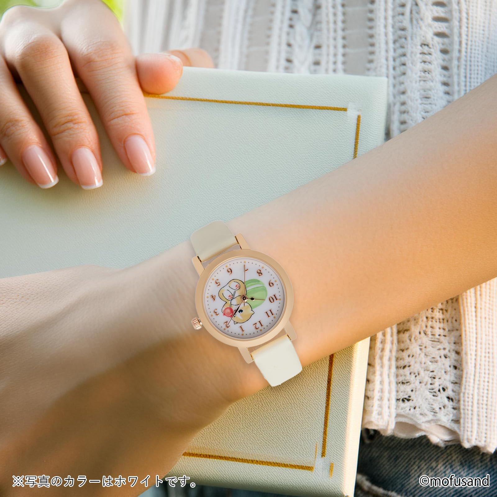 Fieldwork(フィールドワーク) 腕時計 キャラクター レディース 子供 アナログ モフサンド mofusand 革ベルト パステルカラー マカロンウォッチ ブルー MSD005-5