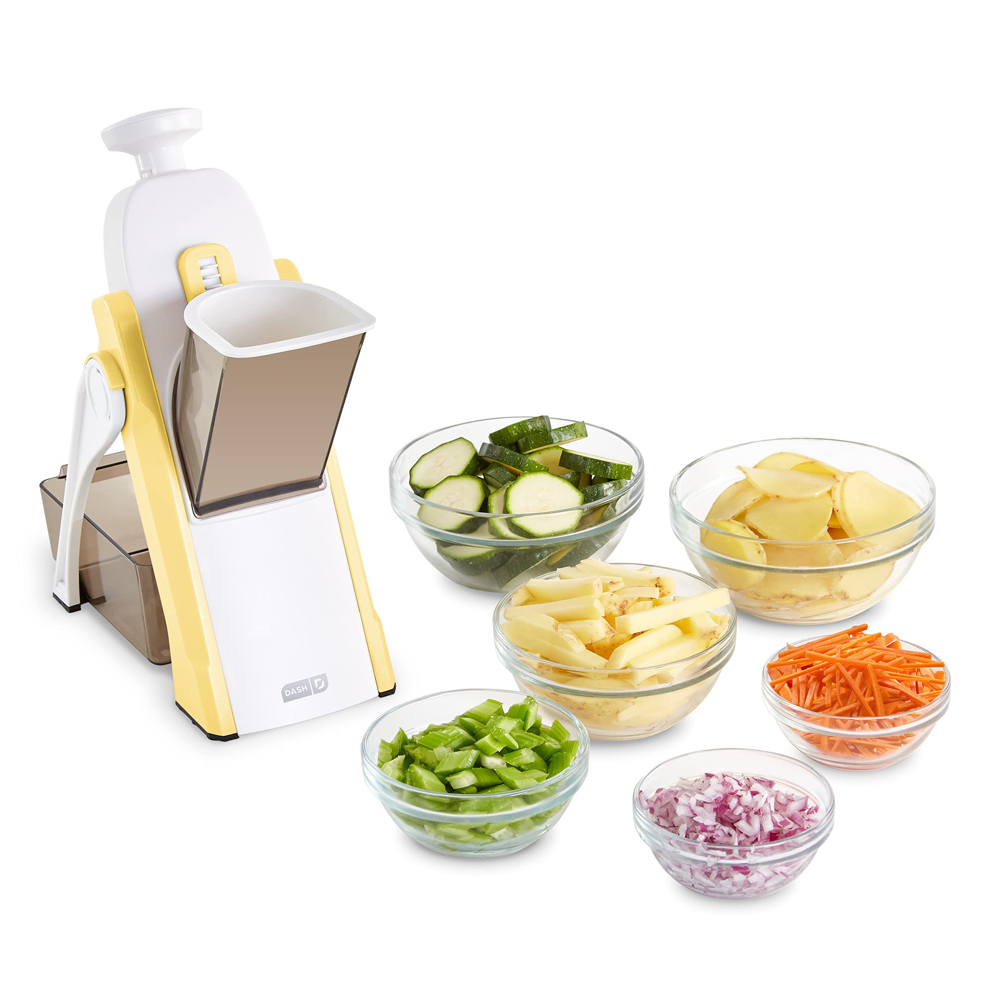 DASH Safe Slice Mandoline for Vegetables, Meal Prep & More with Thickness Adjuster, Yellow