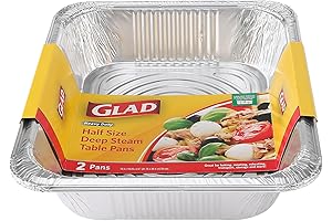 Glad 2-Pack Disposable Aluminum Half Size Steam Pans