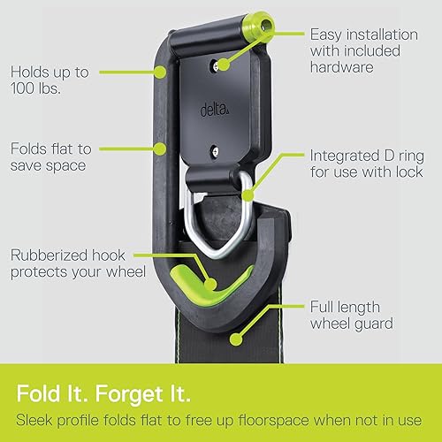 Miniatura 10 de Delta Cycle Double Bike Leaning Floor Stand Tool-Free Adjustable Bike Floor Rack for Mountain Fat Tire Road Bikes Freestanding Bike Stand for Garage