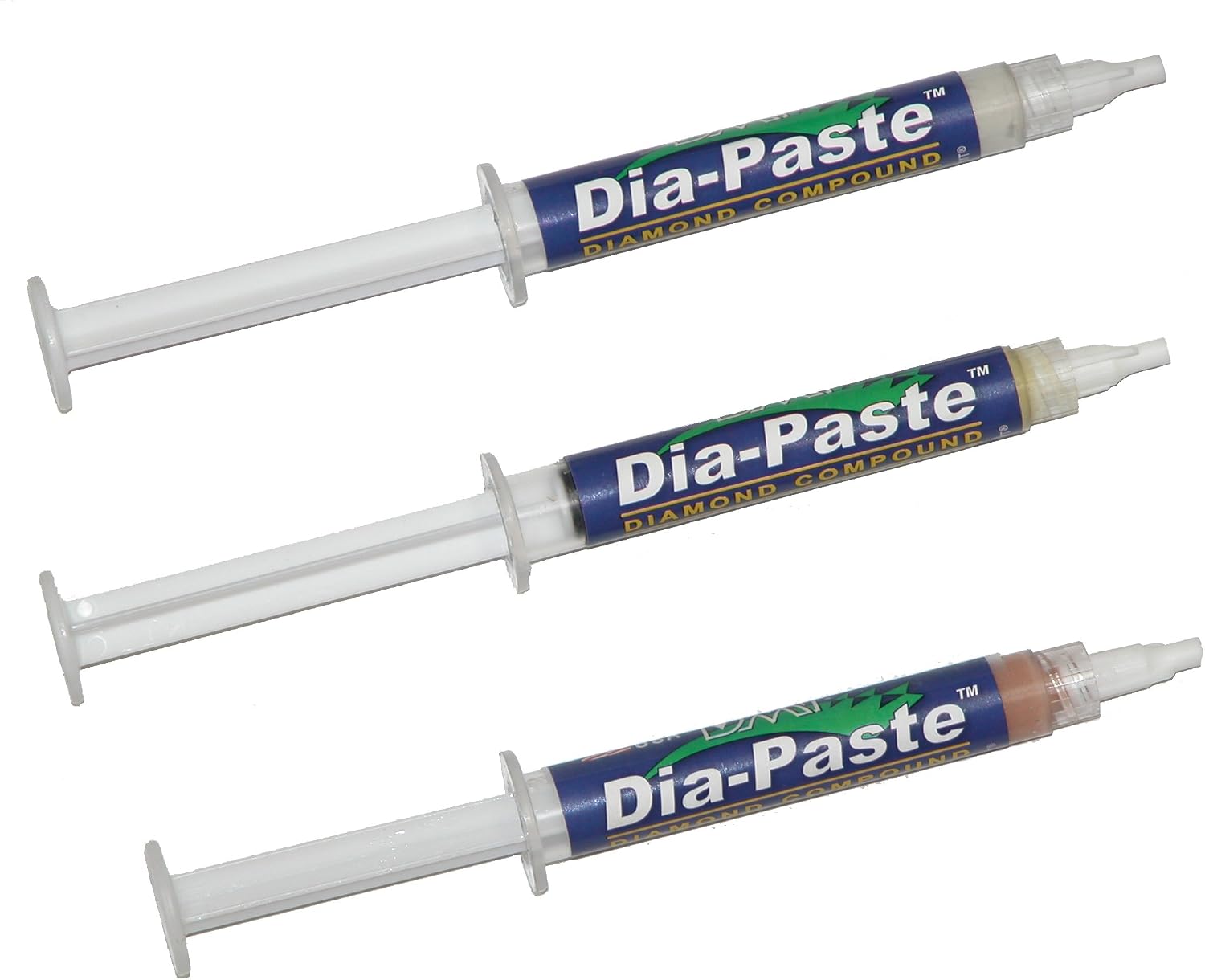 DMT Dia-Paste Diamond Polishing Paste 3-Piece Set Knife Sharpening Paste in 3 Grits (6, 3, 1 Micron) High-Gloss Polish for Knives and Tools DPK