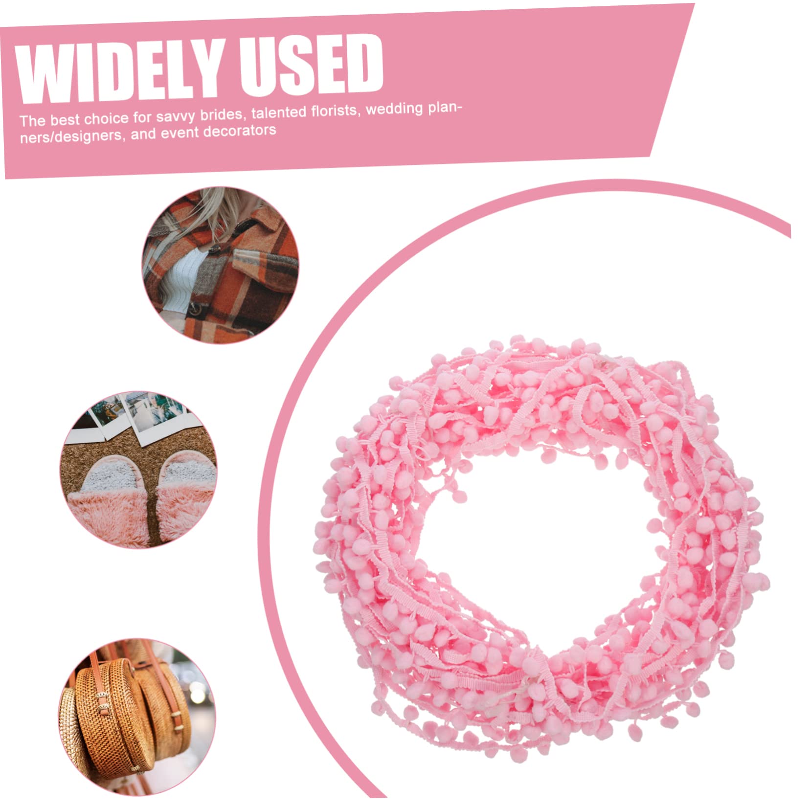 Operitacx 3stücke Pom Pom Fringe Trim Farbige Pompons Für Nähprojekte Vielseitig Einsetzbar Für Kleidung Vorhänge Und Wohnaccessoires Yards