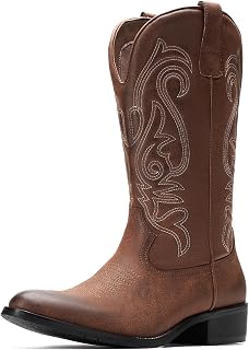 Men's Pointed Toe Comfort Fit Retro Western Cowboy Boots