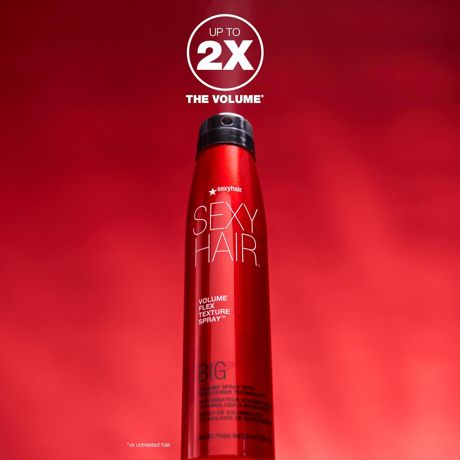 SexyHair Big Volume Flex Texture Spray with Microfiber Technology | Builds Flexible Fullness | Provides Volume Up to 2x