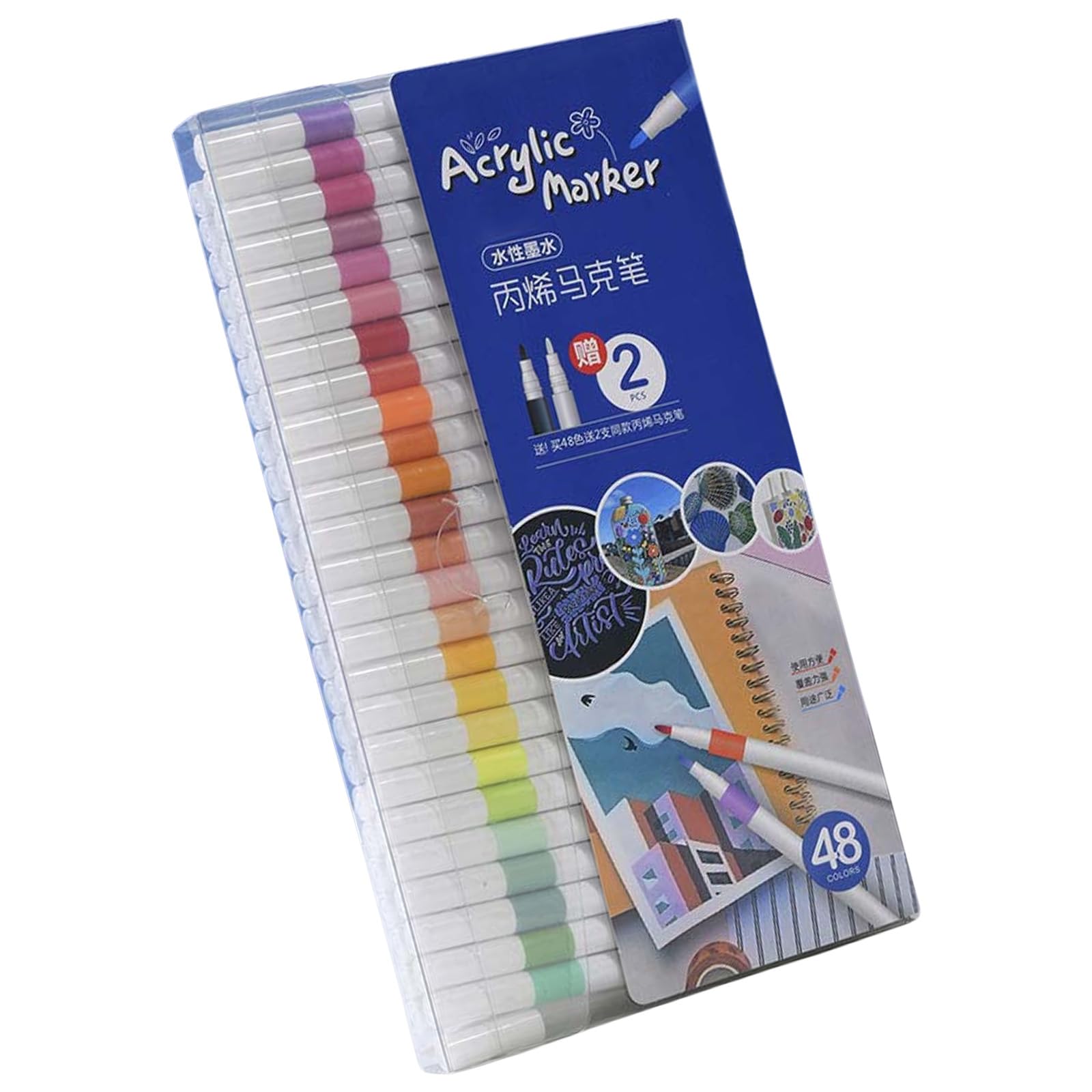 Kalttoy 12/24 / 48 Color Acrylic Paint Markers Acrylic Paint Pen Drawing Pen Markers Set School Supplies