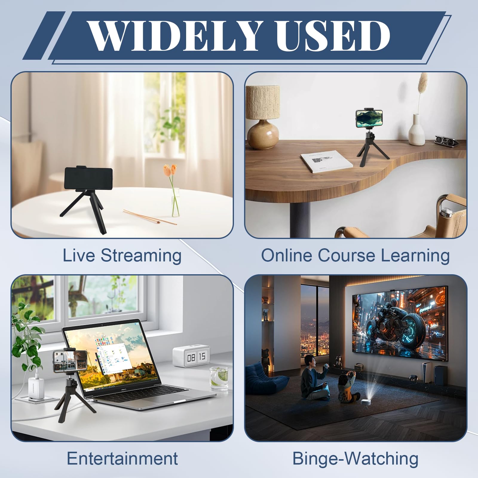 Support pour Smartphone et Pied Videoprojecteur 2 Pièces