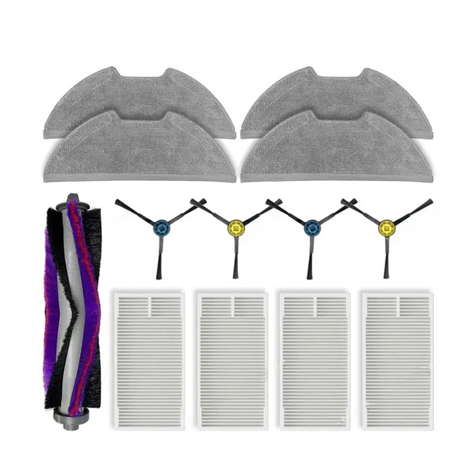 Dirlux Compatible with Midea M9 Eureka Nere10s E10S Obode A8 Robot Vacuum Main Brush Side Brush Filter Mop Cloth Kit