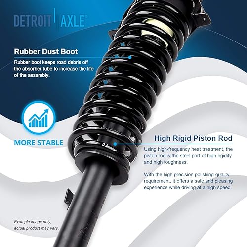 Miniatura 19 de Detroit Axle - Puntal delantero para Hyundai Sonata 2012-2014 2012-2015 Kia Optima, puntal lateral izquierdo con montaje de resorte helicoidal 2013