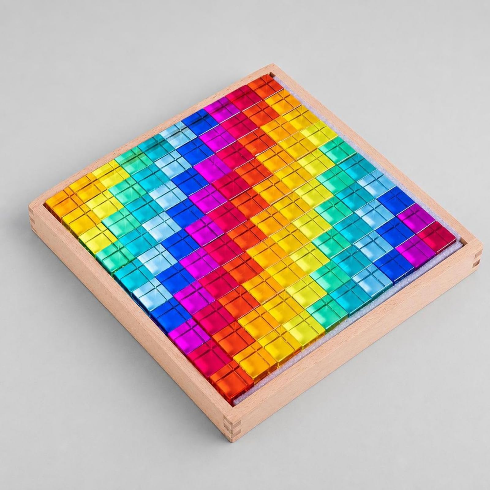 100 Piezas Cubos Acrílicos Creativo