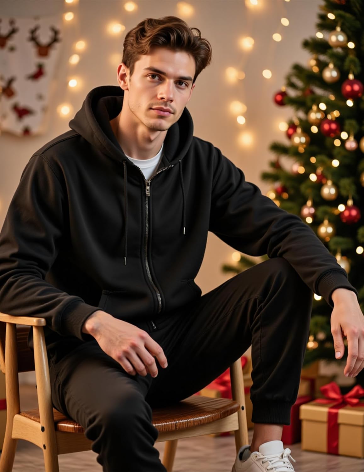 Athletic Men's 2 Piece Set Hoodie Casual Tracksuits Sweatsuit Full Zip Long Sleeve Jogging Suits - Image 2