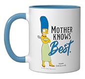Marge Mother Knows Best Ceramic Mug&comma; Blue&sol;White