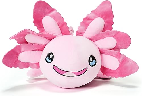 Miniatura 3 de UNIMV Axolotl - Peluche pesado, 2 libras, 28.5 pulgadas de largo, bonito peluche de ajolote rosa grande, juguete de peluche con peso, regalo de