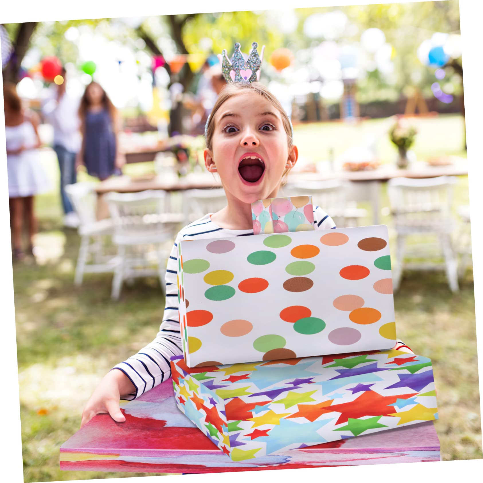 STOBOK Geschenkpapier Bändern Großes Und Dickes Geschenkpapier Für Geburtstage Und Männer Langes Für Kindergeburtstage Und Basteldekorationen