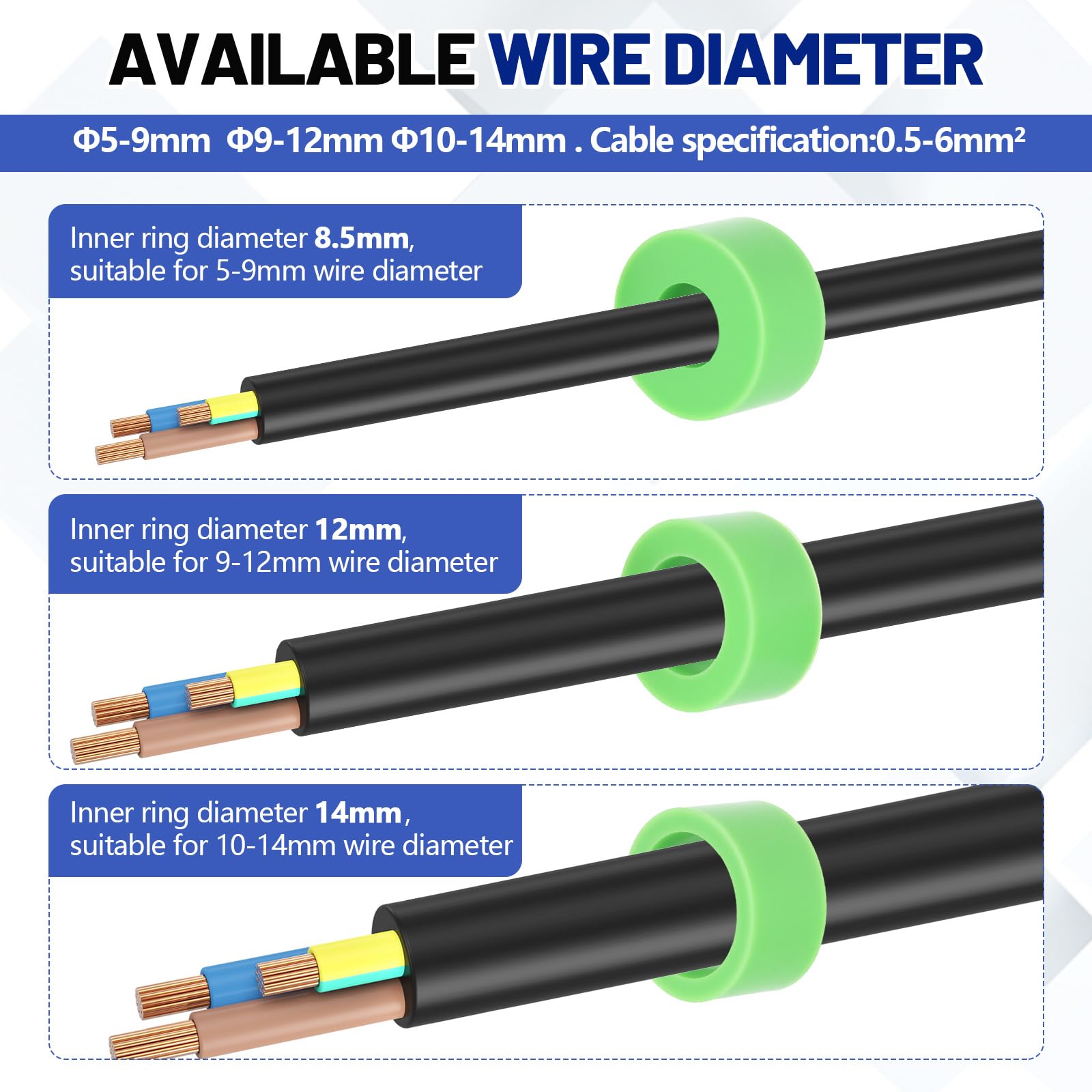 4 scatole di giunzione impermeabili IP68 per esterni a 3 vie linea M25 filo di plastica scatola di giunzione elettrica esterna connettore per cavo diametro φ 5-9 mm, φ 9-12 mm, φ 10-14 mm