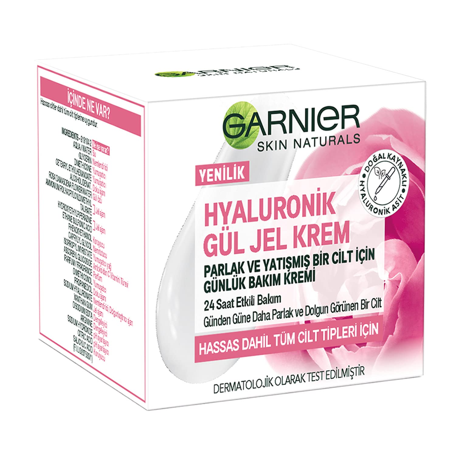 Garnier Hyaluronik Gül Jel Krem Parlak ve Yatışmış Bir Cilt İçin Günlük Bakım Kremi (50 ml)