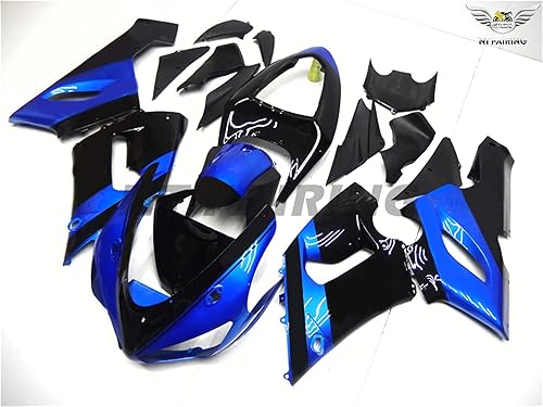 Miniatura 2 de NT FAIRING Ajuste para Kawasaki Ninja ZX6R 636 2005 2006 Negro Azul Inyeccionado Carenados Kit Cuerpo Kit Carrocería de plástico