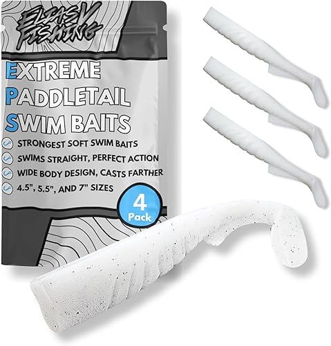 Miniatura 12 de Señuelos de Natación de Cola de Paleta Extremos - Señuelos de Natación de Plástico Suave, Señuelos de Natación de Cola de Paleta Premium para Pesca