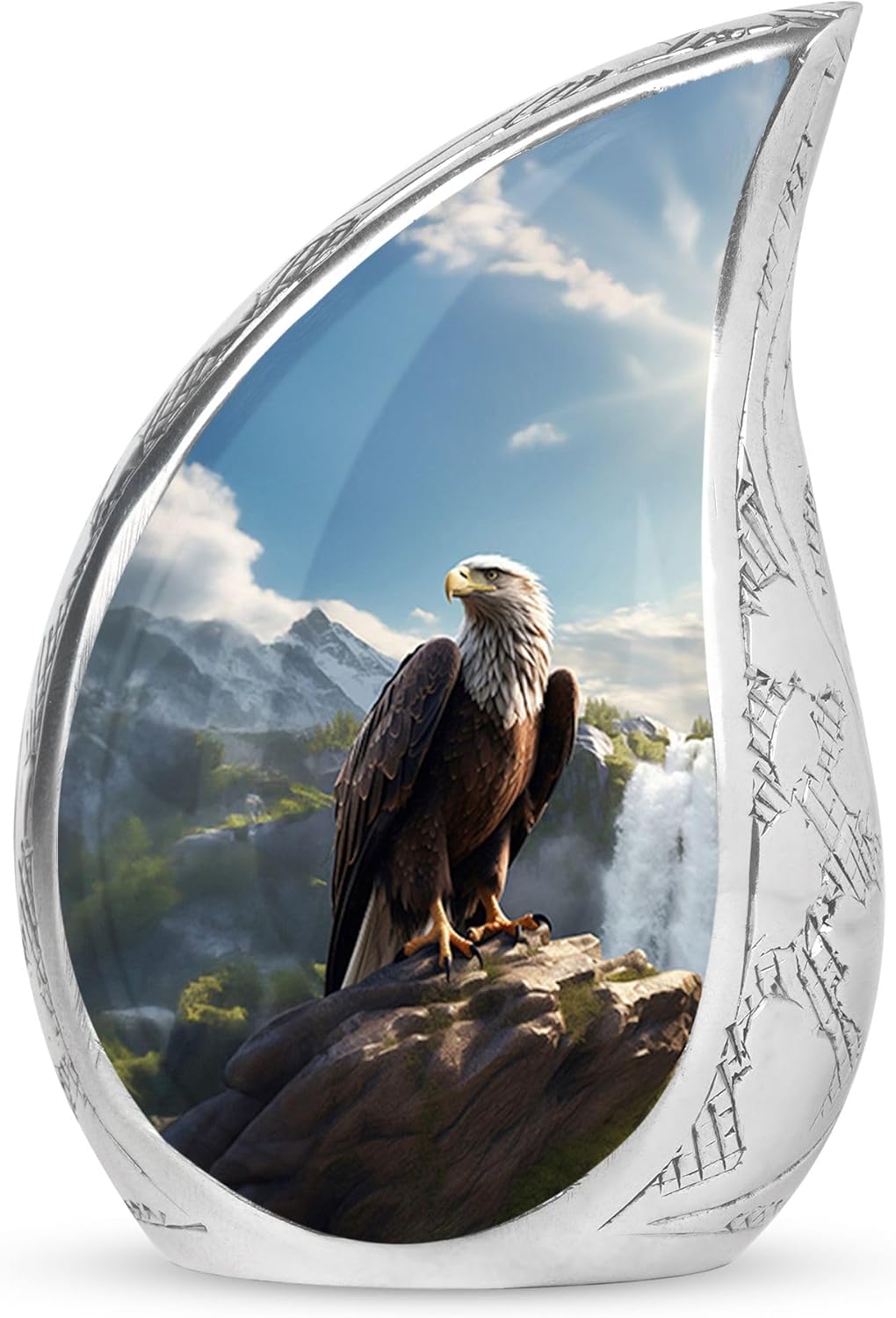 Eagle Urn - Burial Urns for Human Ashes Adult Male - Cremation Urns for Adult Ashes - Small Urn for Ashes for Women - Funeral Urns for Ashes Adult - Memorial Urns for Human Ashes - 3 Inch 1 Pcs