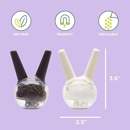 Miniatura 2 de Chef'n Juego de mini molinillo magnético de sal y pimienta