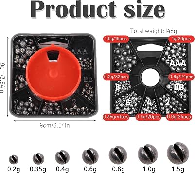 2 Pcs Fishing Weights, Split Shot Fishing Weights, Fishing Shot - 120g Lead-Free Drop Shot Sinkers (2-Pack) for Freshwater & Saltwater Angling - Eco-Friendly Non-Toxic Design
