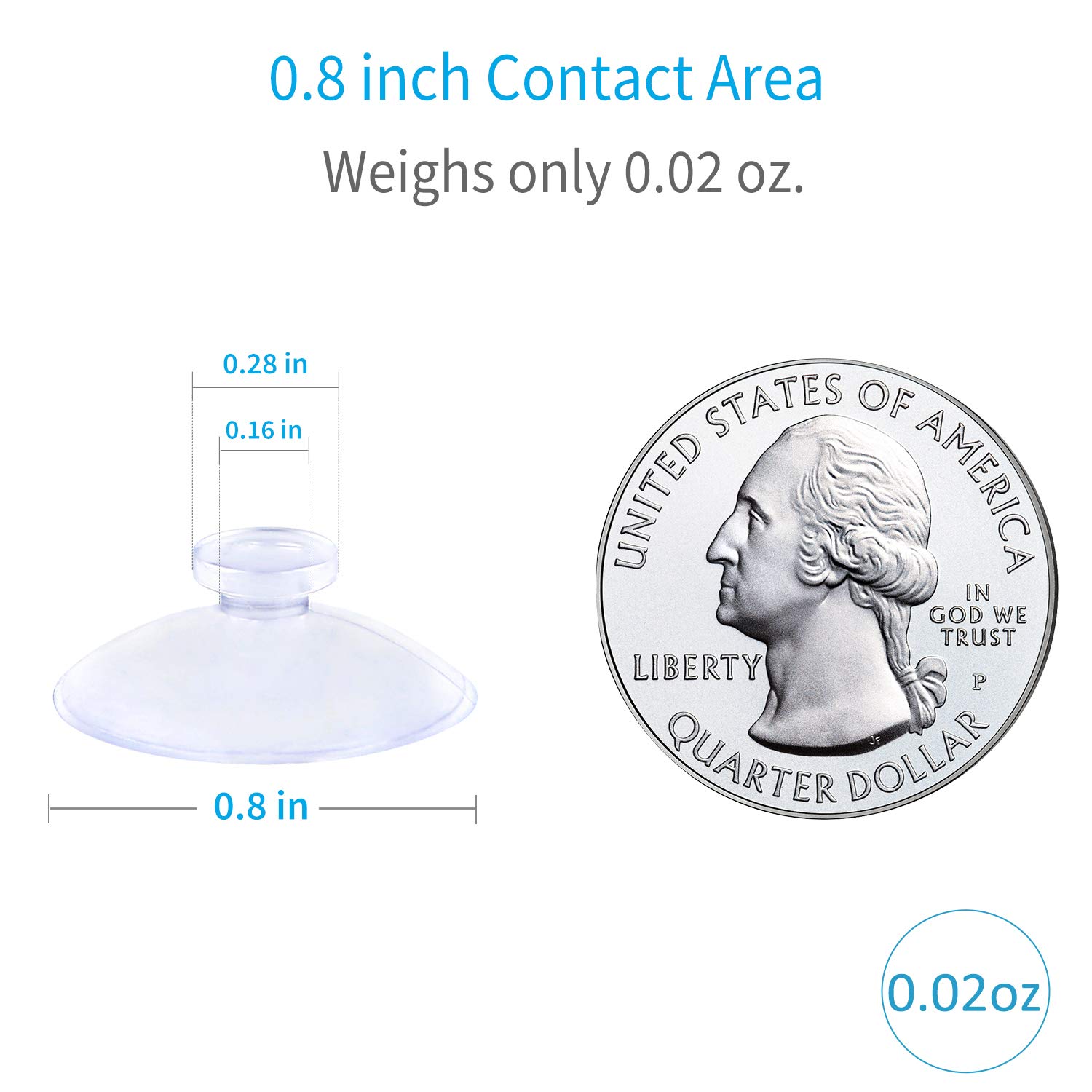 Amazon.com: Pawfly 10 入透明吸盤,0.8 英吋(約0.8 公分)PVC 塑膠吸盤,無掛鉤,適用於居家裝飾和整理。 : 居家與廚房