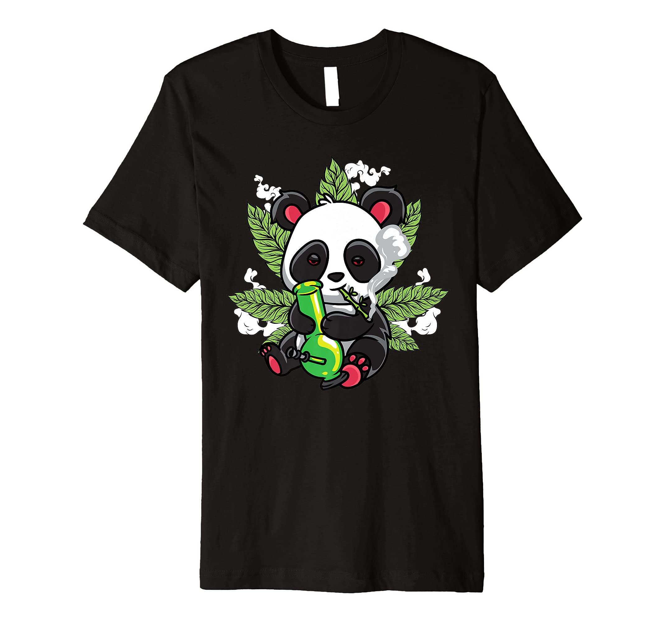 Cute Panda Smoking Weed - Marijuana Weed Cannabis Smoker Premium T-Shirt