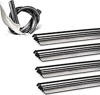 Veroral 26 Inch Silicone Wiper Blade Refills - Universal DIY Cut-to-Fit for Frameless Wipers on Cars, SUVs, Trucks, Vans - 4 Pack Noise-Free All-Weather