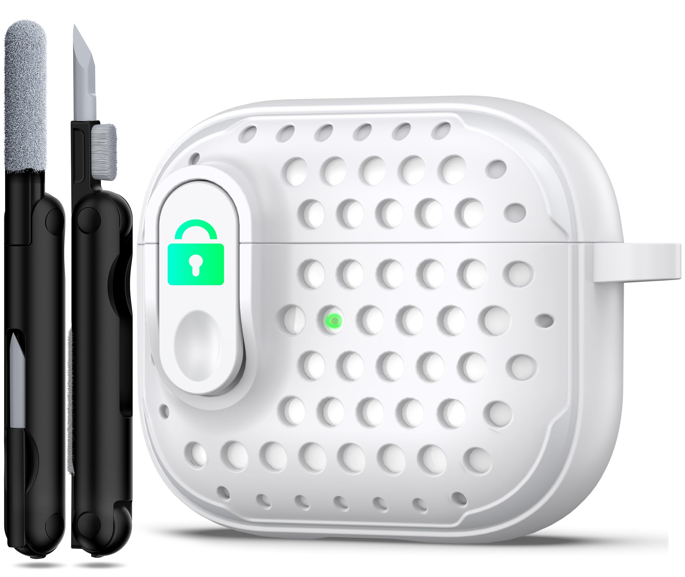 RFUNGUANGO Compatible with Airpods 2nd /1st Case,Automatic Pop-up with Safety Lock Clip, Full Body Shockproof Hard Case with Keychain Compatible with AirPods case,starry sky — view 19