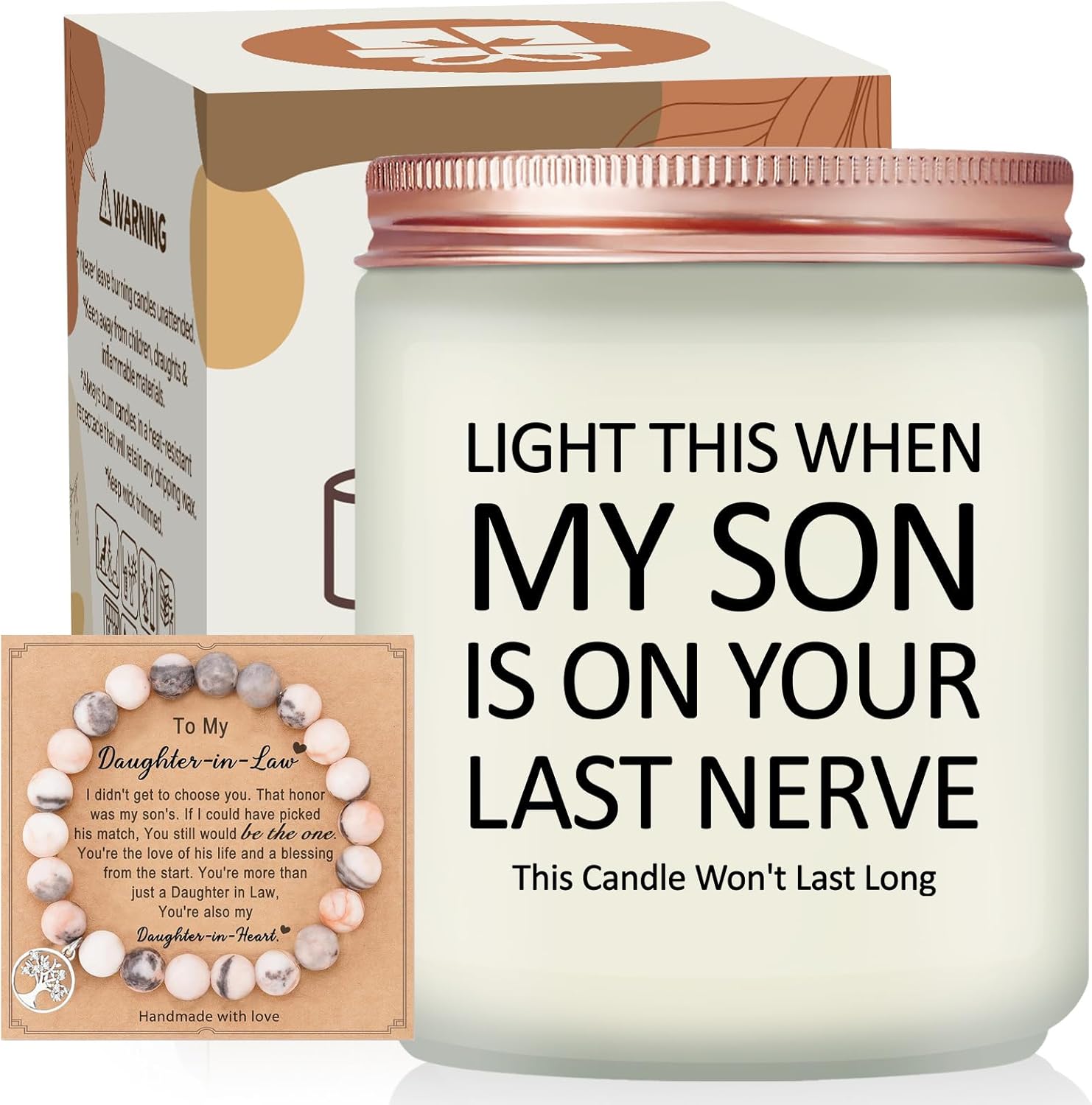 Gifts for Daughter in Law - Christmas Mothers Day Birthday Gifts for Daughter in Law from Mother in Laws - Lavender Scented Candle