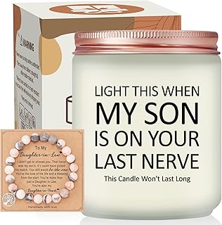 Gifts for Daughter in Law - Christmas Mothers Day Birthday Gifts for Daughter in Law from Mother in Laws - Lavender Scented Candle