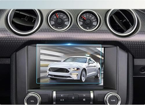 BIBIBO 2 piezas Protector de pantalla para Mustang EcoBoost 2023 de 8 pulgadas para Ford Mustang EcoBoost Premium GT Mach 1 SYNC 3 Infotainment