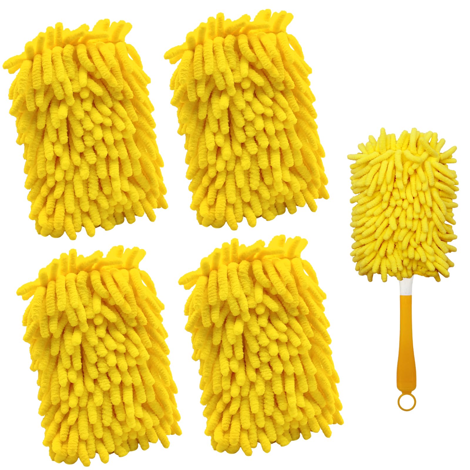 Reusable Duster Refill for Swiffer, 360 Heavy Duty Dusters Refills Compatible with Swiffer Duster Refill, Microfiber Ceiling Fan Hand Duster Refills 4 Pack(Handle is Not Included)