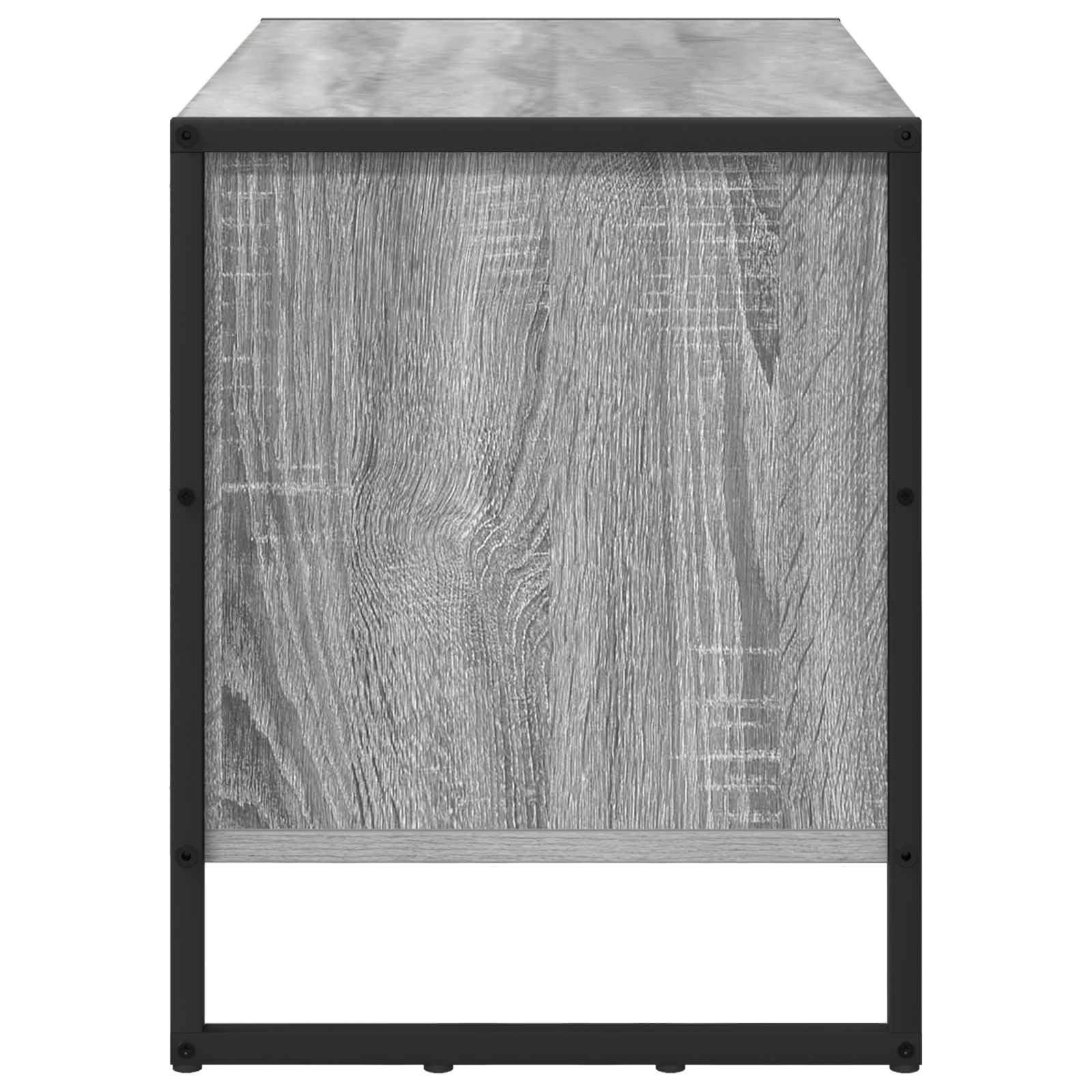 Schuhschrank Graues Sonoma Holzwerkstoff 60 x 35 x 44 cm, platzsparendes Schuhregal mit Klapptüren, Stabiler Schuhständer für Flur, Diele, Schlafzimmer, Organizer und Aufbewahrung