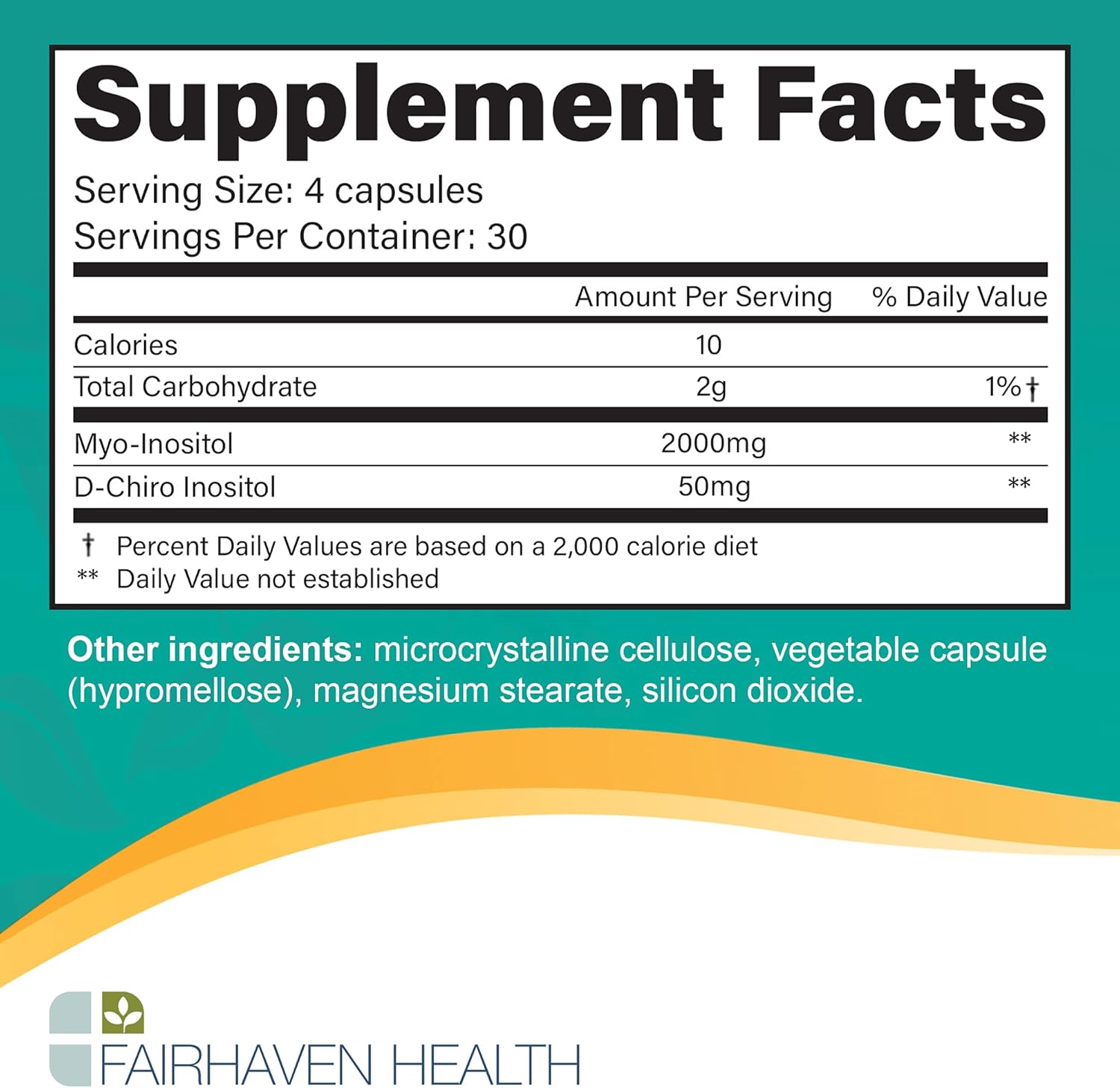 Myo-Inositol and D-Chiro Inositol Blend, 40:1 Ratio, Female Fertility Supplement for Regular Cycles, B8, 2000mg Myoinositol, 50mg D Chiro, 1 Month Supply : Health & Household