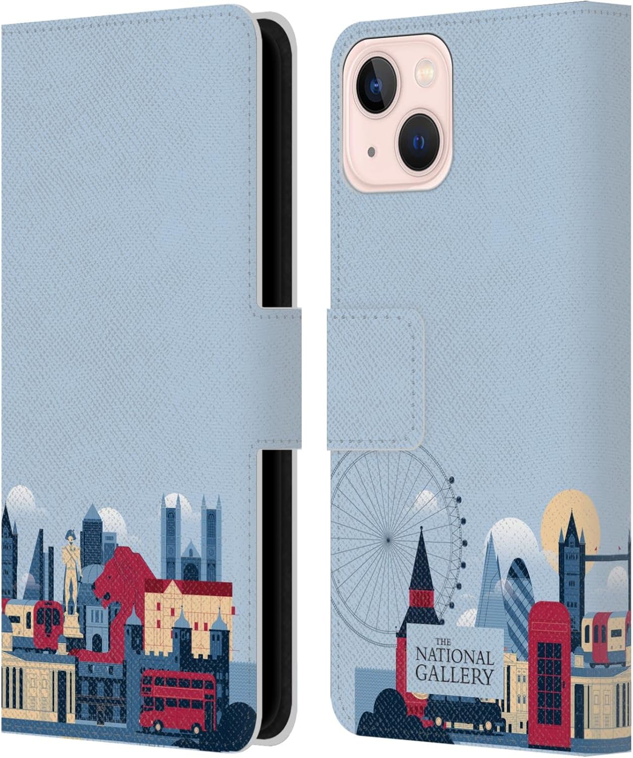 Head Case Designs Officially Licensed The National Gallery Monet Thames Art Leather Wallet Case Compatible with Apple iPhone 13