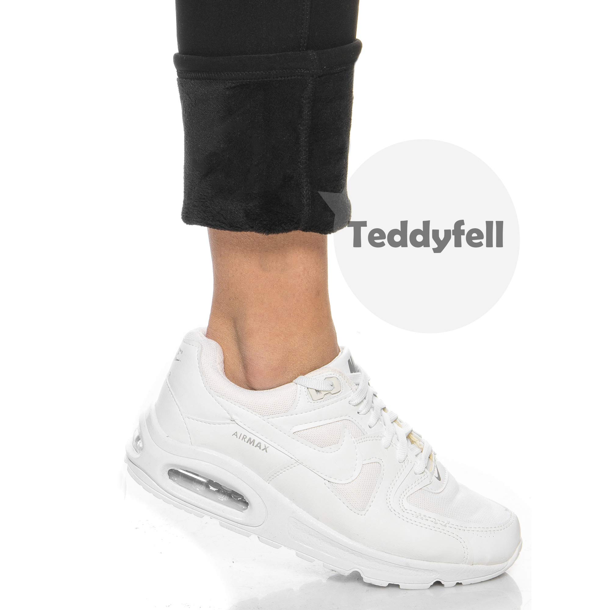 Kendindza - Pantalones térmicos para mujer, con forro polar interior, opacos y con bolsillos