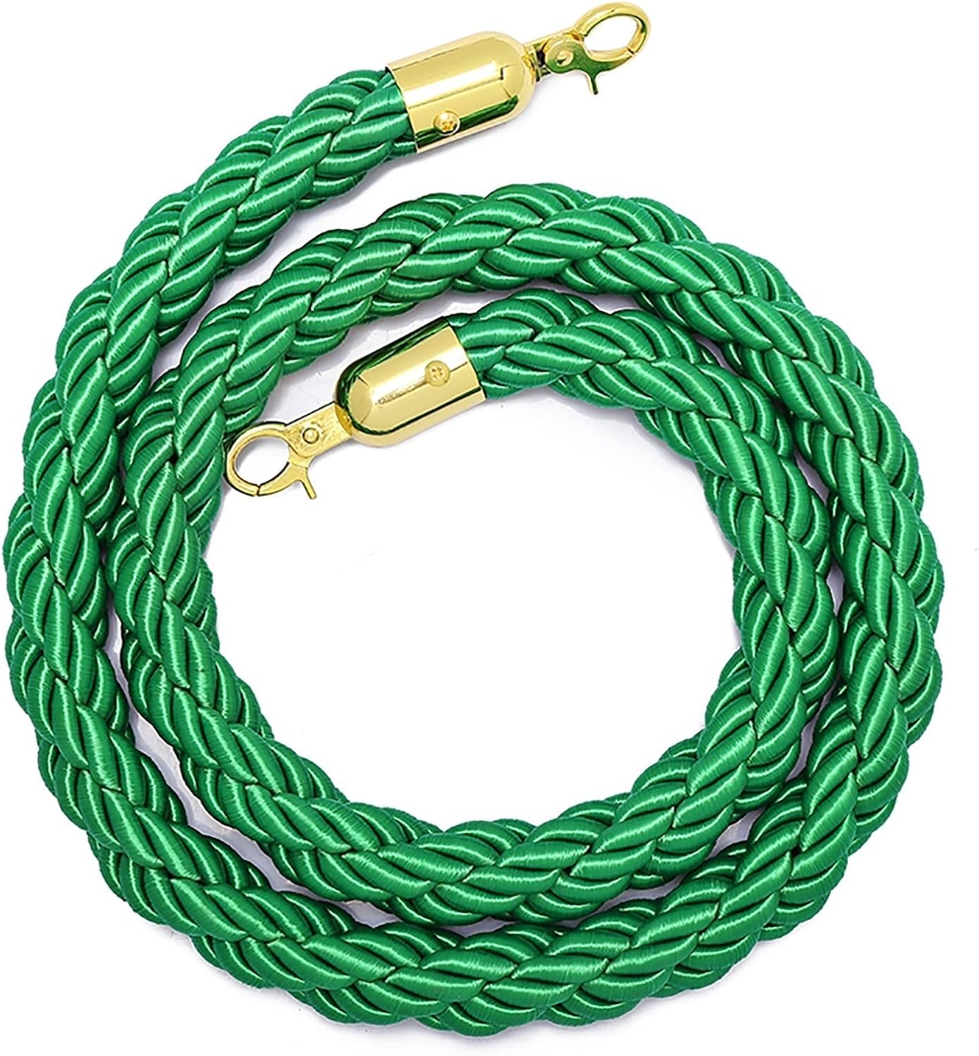 Green Hanging Ropes/Crowd Control Stanchion Rope,Queue Barrier Rope for Party Event, Restaurants, Hotels (1m/3.2ft)