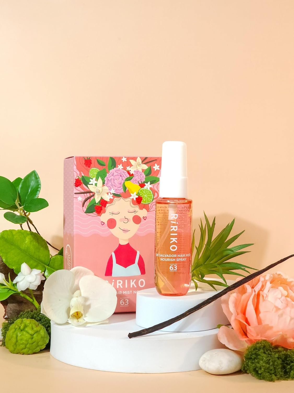 Passionate - Ririko Hair Mist, Nourishes Hair and Scalp, Hair Moisturized and Smooth, 30ml (Top: Pear, Vanilla Raspberry)