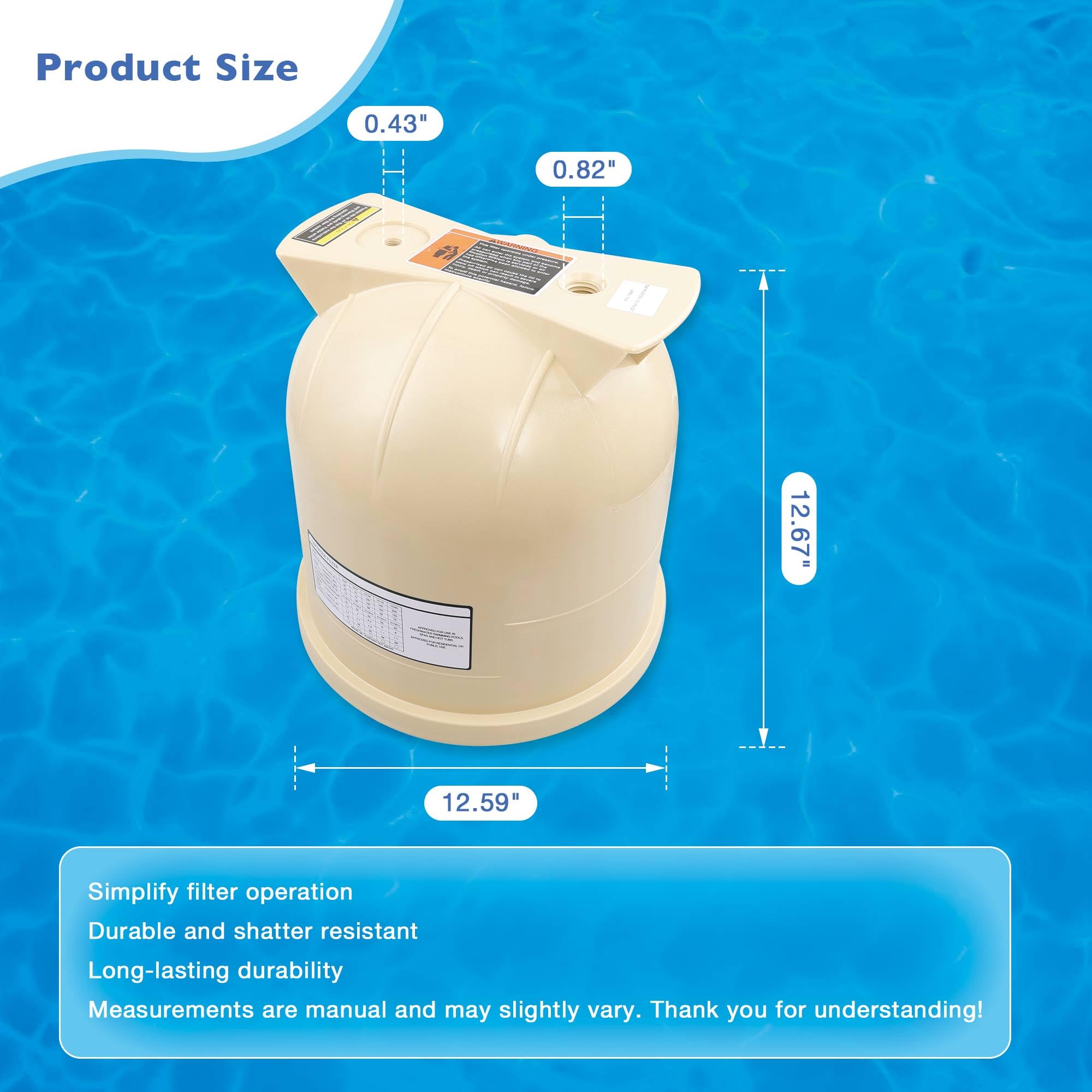 PSLER 178553 Poolfilterdeckel-Ersatz – Passt Für Pentair Clean & Clear Predator Kartuschenfilter 50-125 Sq Ft