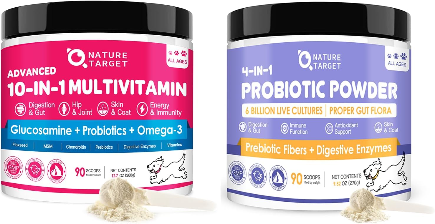 Dog Vitamins Powder and Probiotics for Dogs Powder