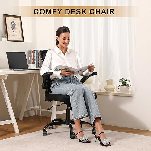 Miniatura 6 de Silla de oficina, sillas de escritorio ergonómicas de 330 libras de capacidad, silla de computadora de malla con respaldo alto con reposabrazos