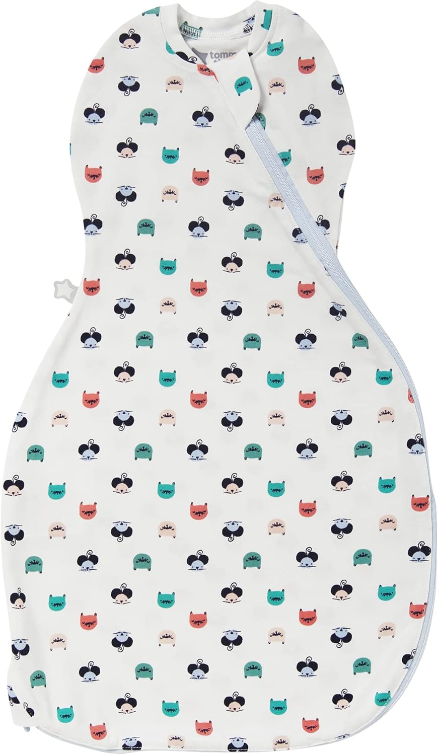 Tommee Tippee Baby Sleeping Bag, The Original Grobag Baby Easy Swaddle, Soft Fabric, 03M, Cat