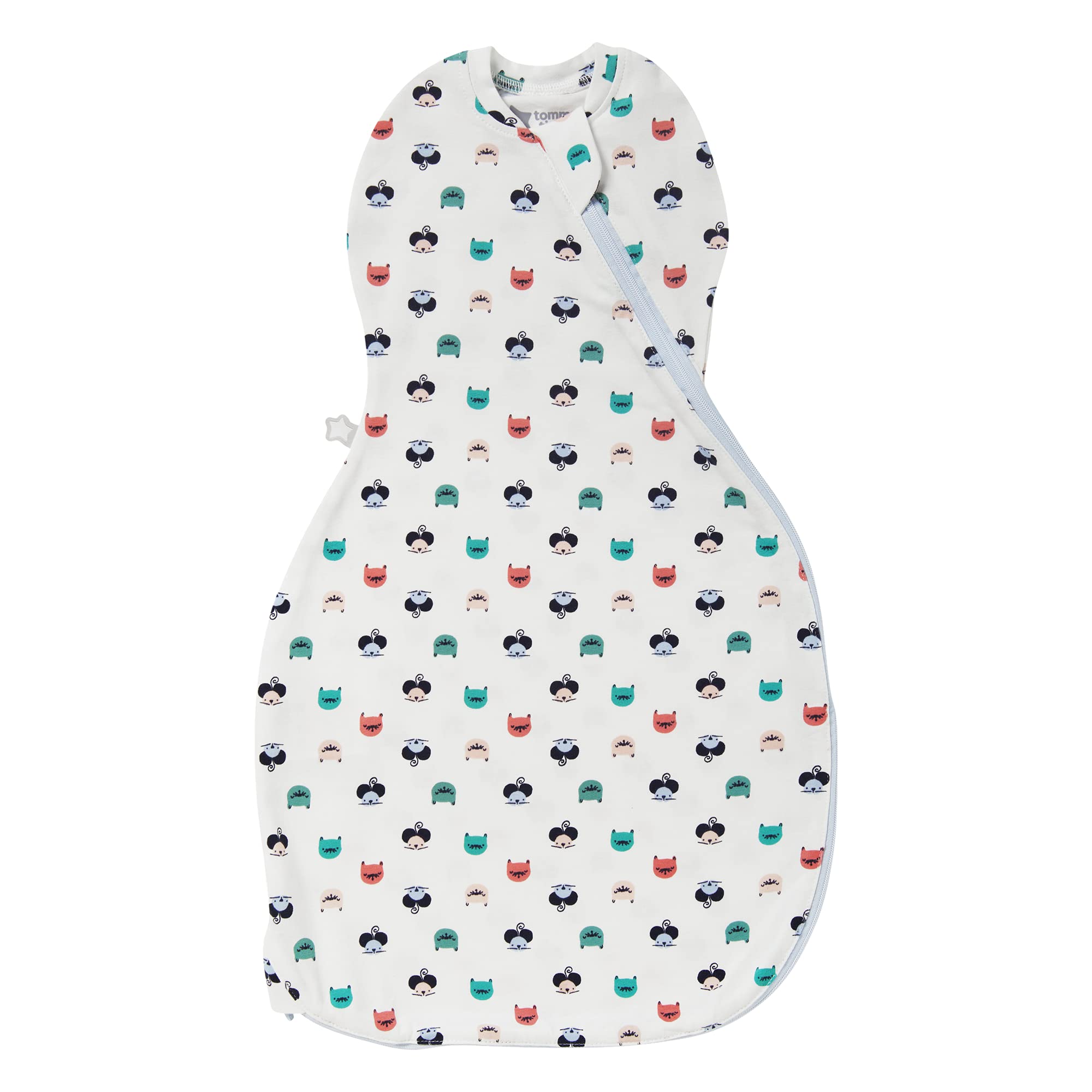 Tommee Tippee Baby Sleeping Bag, The Original Grobag Baby Easy Swaddle, Soft Fabric, 0-3M, Cat And Mouse - 100g