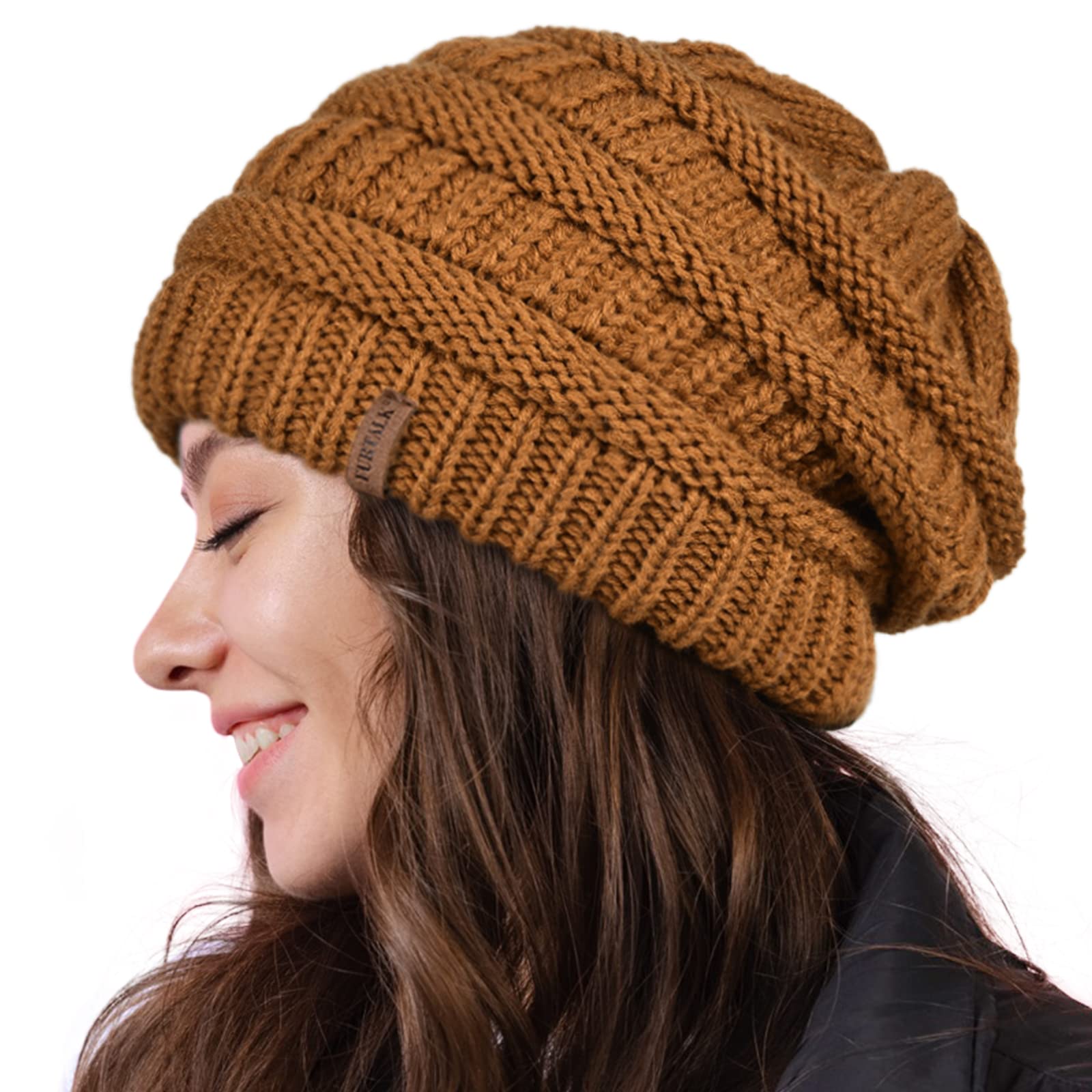 FURTALK Womens Winter Slouchy Beanie Hat Knit Winter Hats for Women Soft Stretch Warm Skull Ski Cap Beanies