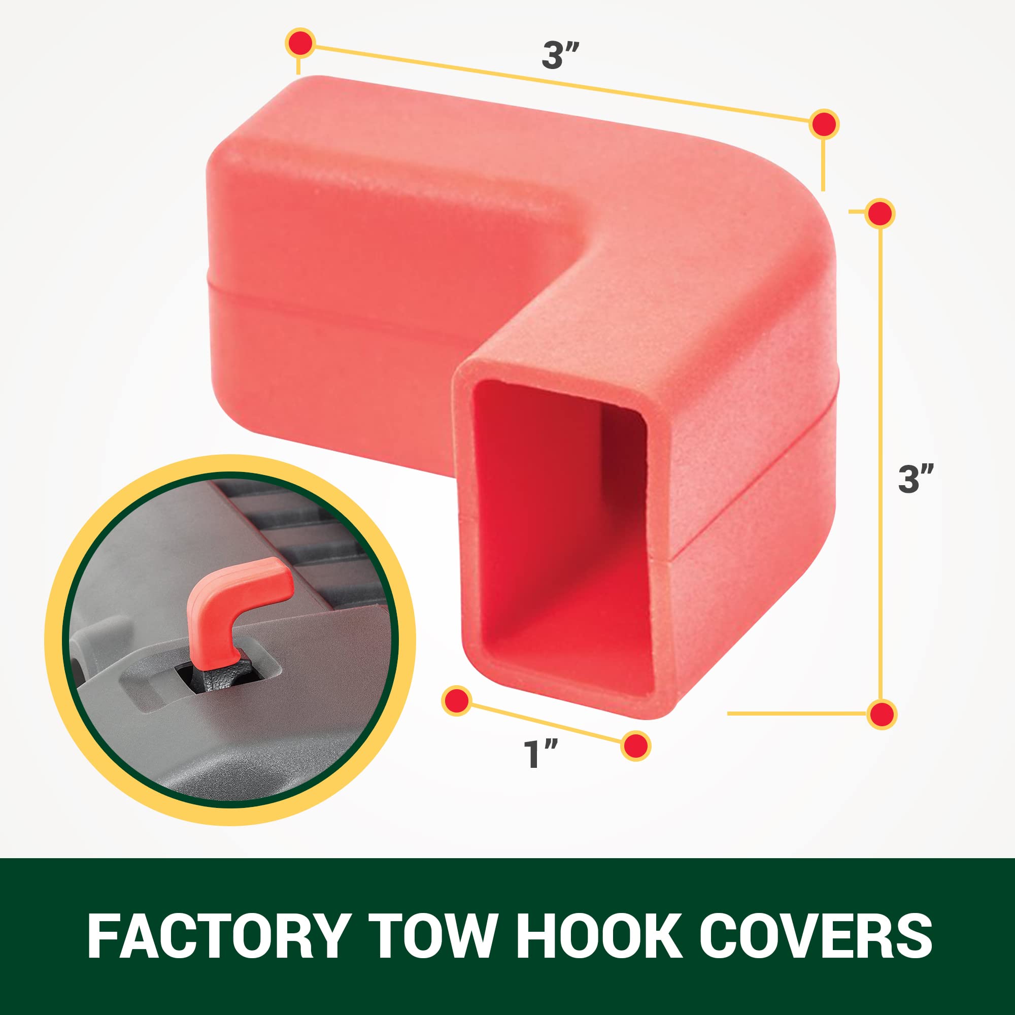 JeCar Pink Tow Hook Covers For Ford F150 2009-2024 - Protective Exterior Accessories