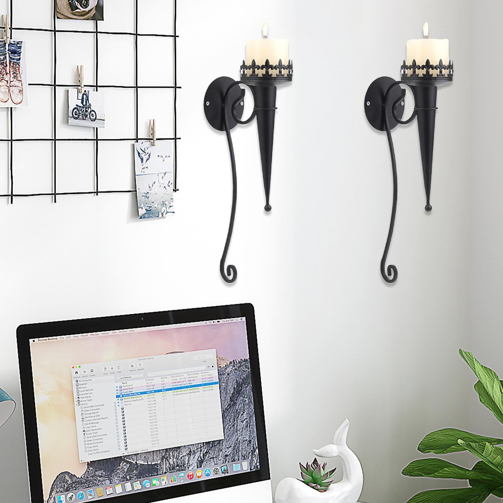 Portacandele da parete – Portacandele decorativo a colonna, multiuso, per camera da, soggiorno e decorazione per la casa, elegante e funzionale accessorio per candele da parete