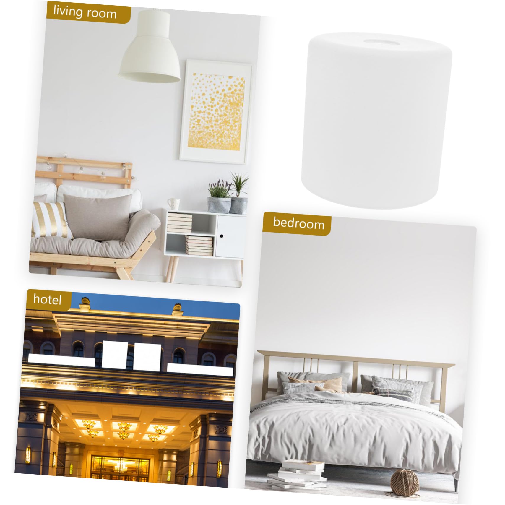 Uonlytech Cylinder Glass Lampshade for E27 Pendant Light Frosted Milky White Shatter-Resistant Ceiling Lamp Shade 6 Inch for Home Office Decor - Image 3