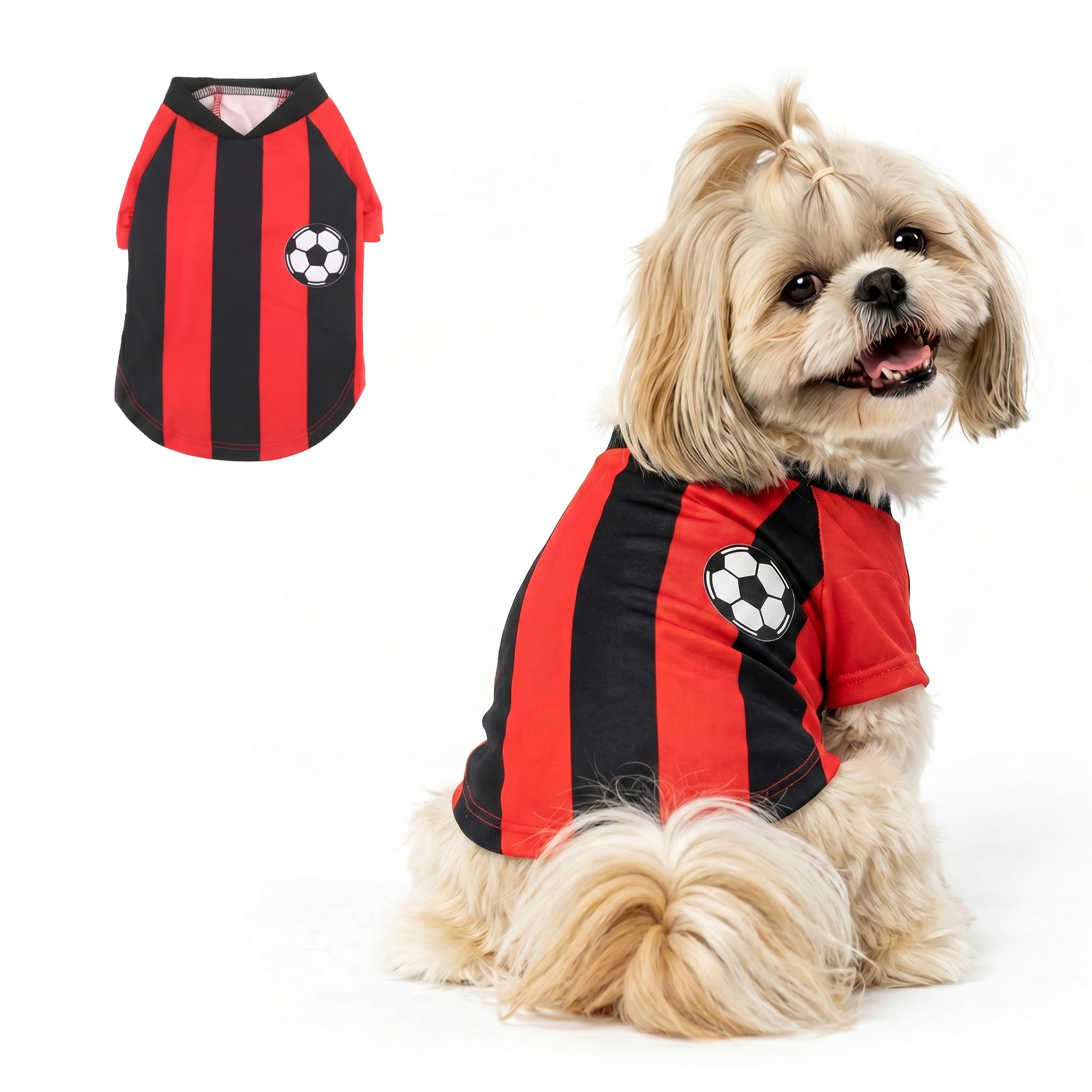 Ranphy Quick-Dry Football Shirt for Small and Medium Dogs, Black, L