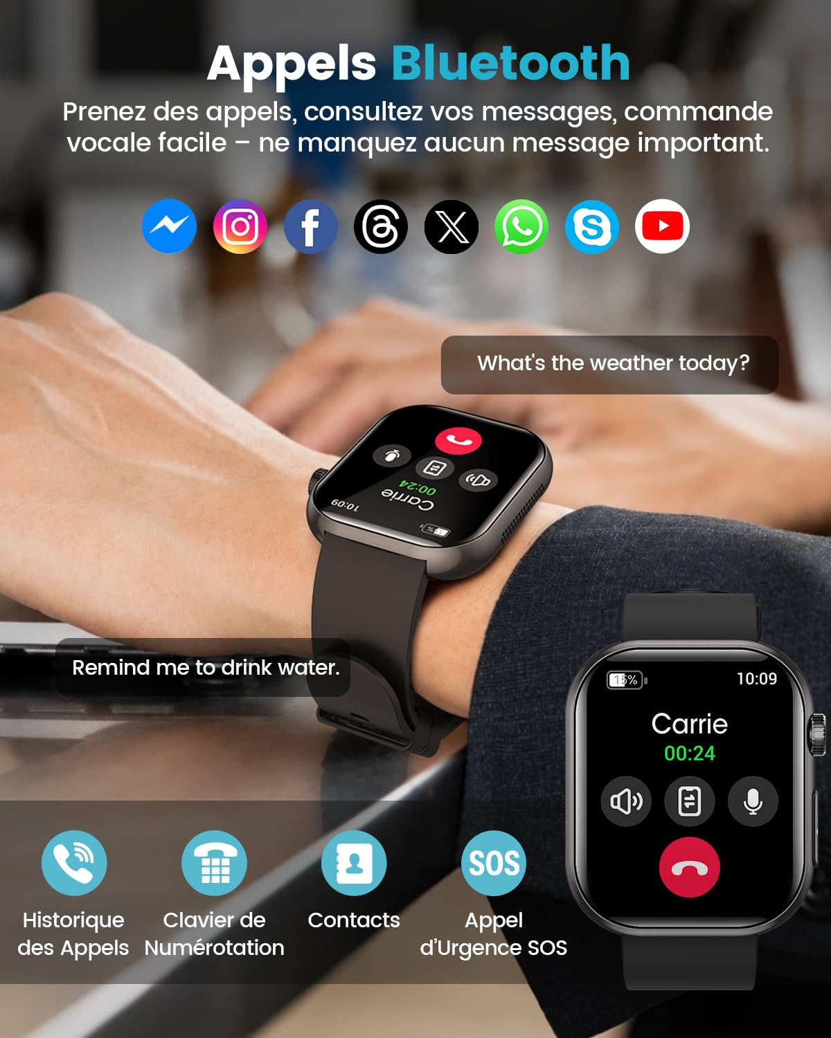 2026 Nouvelle Montre Connectée Homme avec ECG, HRV, 𝐆𝐥𝐲𝐜é𝐦𝐢𝐞, Tension Artérielle, 1,97" AMOLED Montre de Santé avec Suivi 24H la Fréquence Cardiaque, SpO2, Suivi du Sommeil, IMC, iOS Android