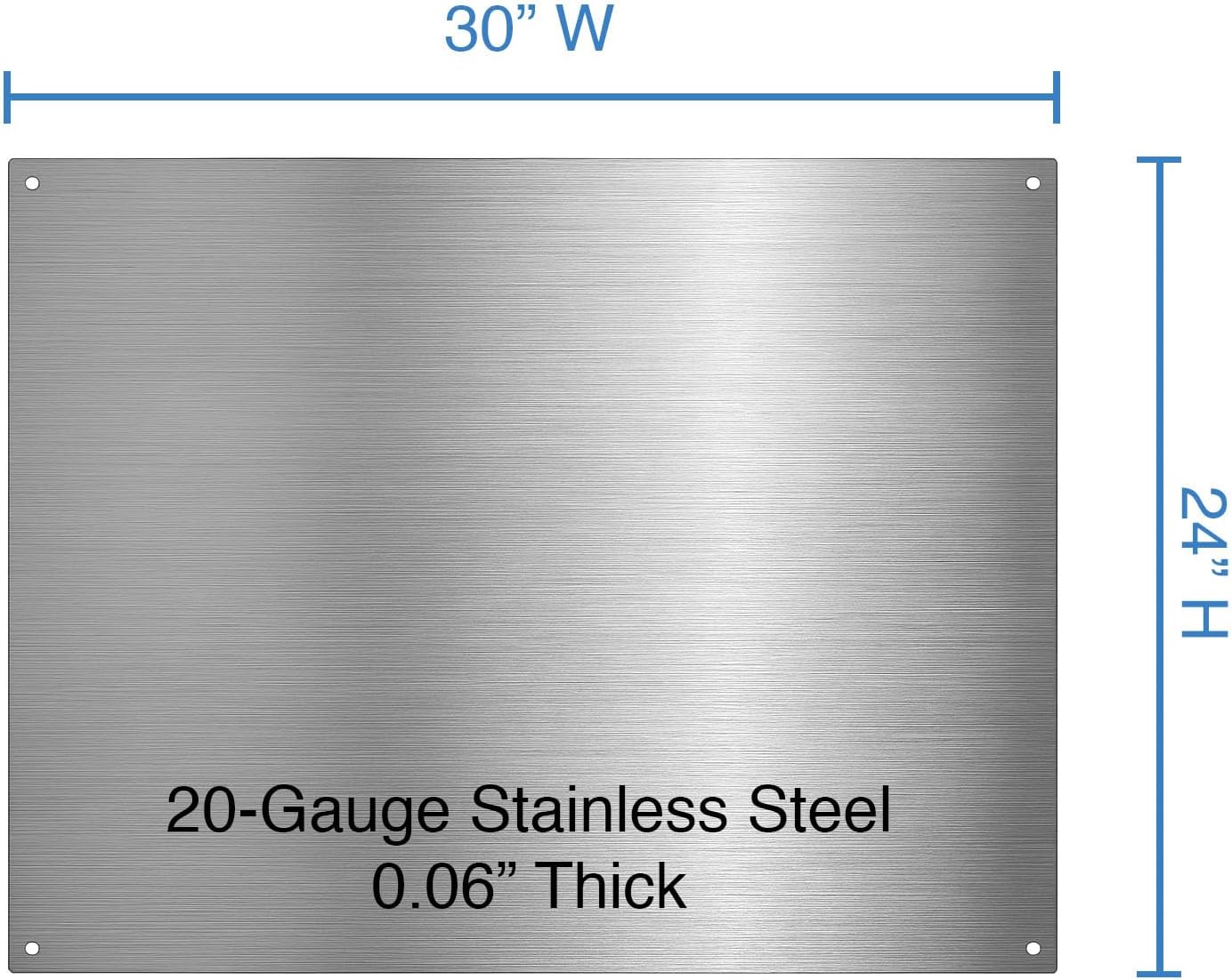 Summit 30" Wide Stainless Steel Backsplash, 24” Height Kitchen Backsplash